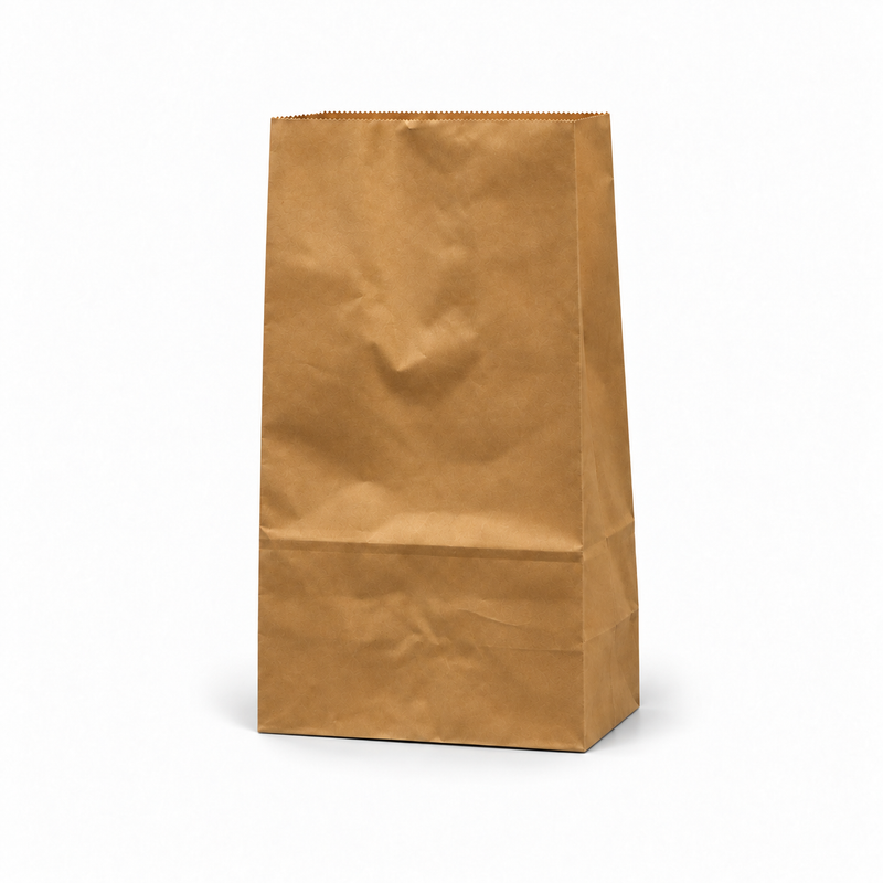 Paper Carry Out Bag – Kraft, Multiple Sizes (#2, #4, #8, #12, #20), 500CT