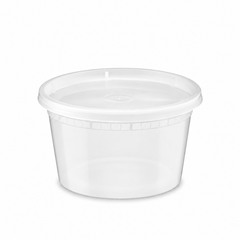 [Hawaii Foodware] 12oz PP Round Deli Container with Lid, 30 Sets