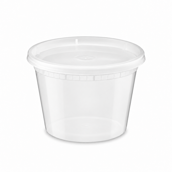 [Hawaii Foodware] 16oz PP Round Deli Container with Lid, 30 Sets