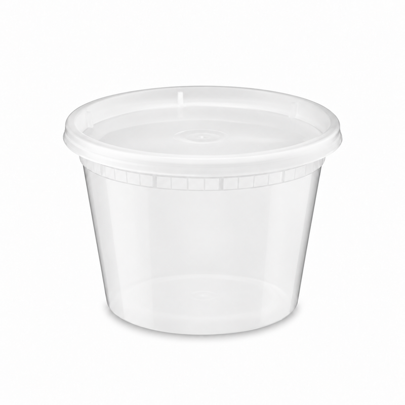 [Hawaii Foodware] 16oz PP Round Deli Container with Lid, 30 Sets
