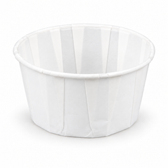 [Abide Hawaii] 5.5 oz Paper Souffle Cups, White, PFAS-Free, Compostable, 250 Count