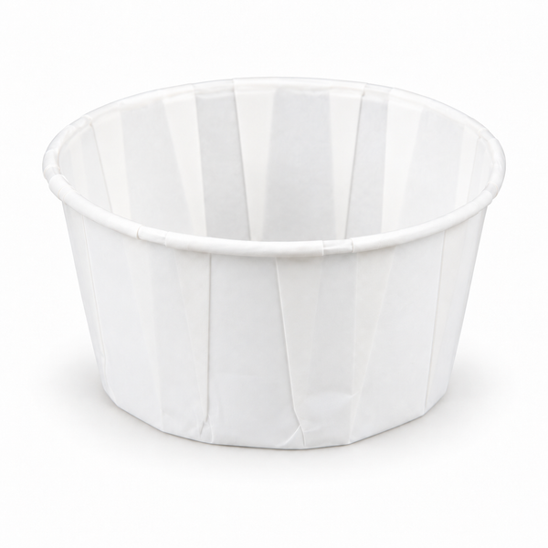 [Abide Hawaii] 5.5 oz Paper Souffle Cups, White, PFAS-Free, Compostable, 250 Count