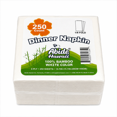 100% Bamboo Dinner Napkin - White (6PK/250CT)