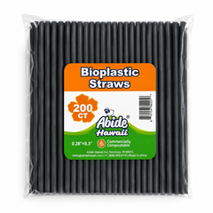 (PLA) Bioplastic Straight Straw (10PK/200CT), BPI Certified