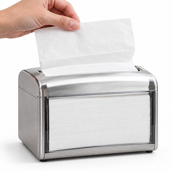[Abide Hawaii] 6 × 8.5 in Interfold Paper Napkins, 2-Ply, White, PFAS-Free, Compostable, 400 Count