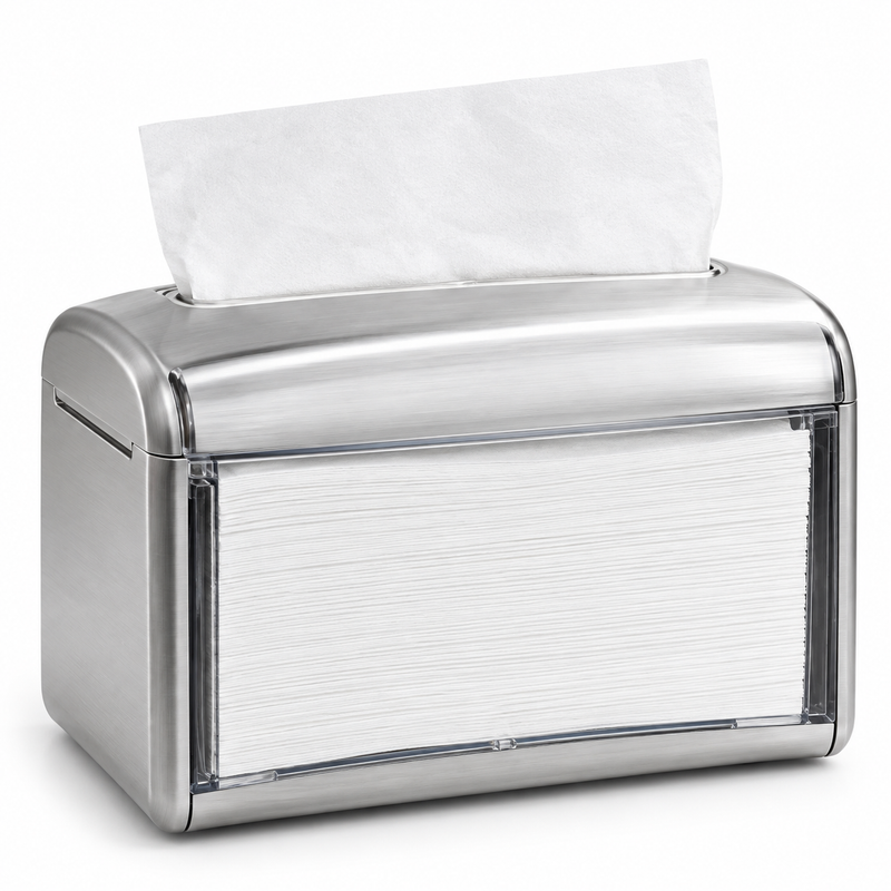 [Abide Hawaii] 6 × 8.5 in Interfold Paper Napkins, 2-Ply, White, PFAS-Free, Compostable, 400 Count