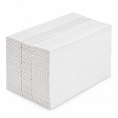 [Abide Hawaii] 6 × 8.5 in Interfold Paper Napkins, 2-Ply, White, PFAS-Free, Compostable, 400 Count