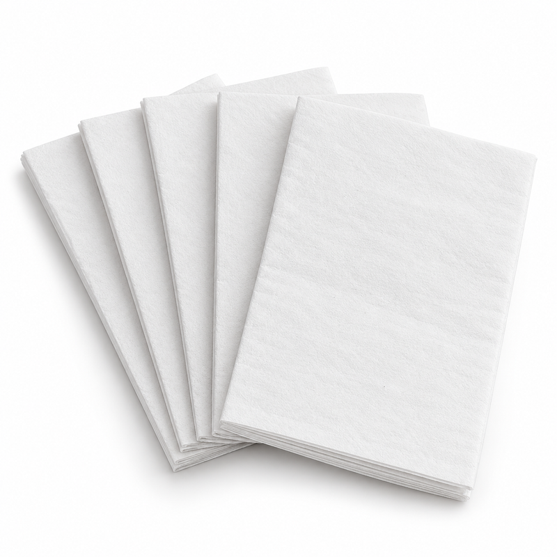 [Abide Hawaii] 6 × 8.5 in Interfold Paper Napkins, 2-Ply, White, PFAS-Free, Compostable, 400 Count