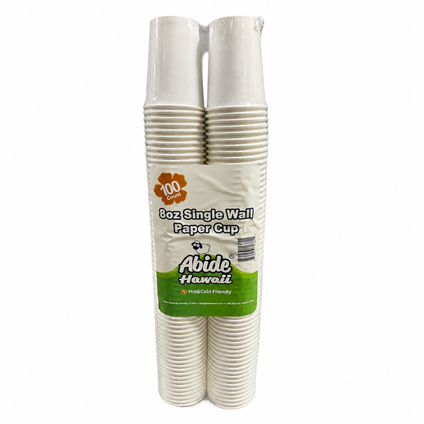 Paper Cup, Single wall, White color (8oz, 12oz) 2 Sizes