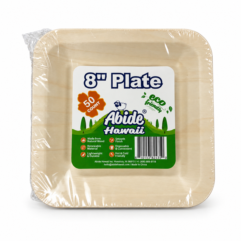 Abide Natural Wood Plates Collection (6 Sizes)
