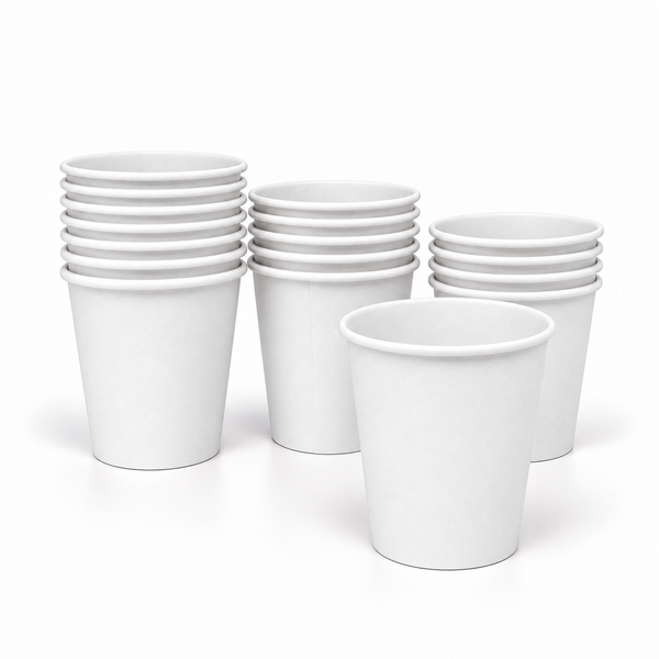 8oz Paper Classic Cup, White  2 Sizes (10PK/100CT)