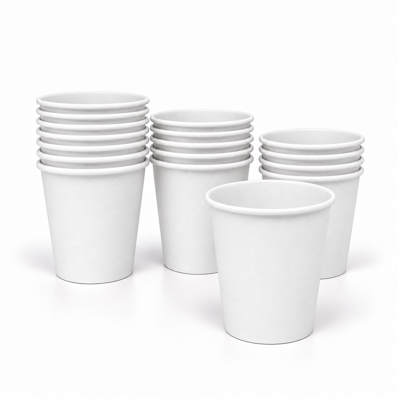 8oz Paper Classic Cup, White  2 Sizes (10PK/100CT)