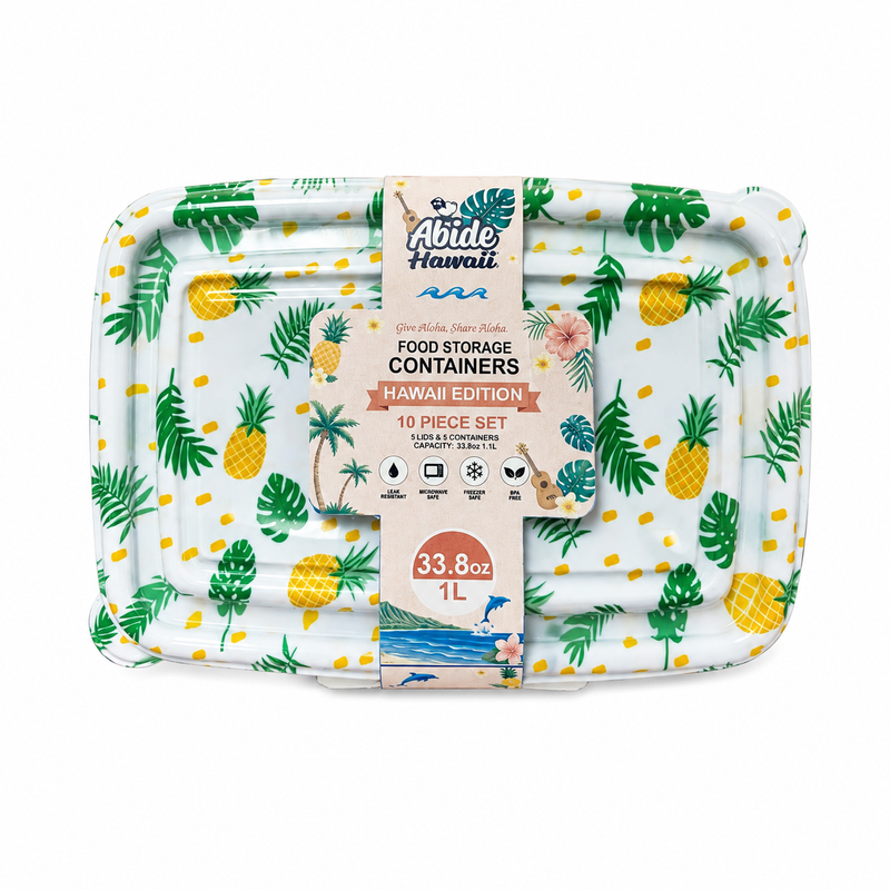Hawaii Edition Food Storage Containers – 10 Piece Set
