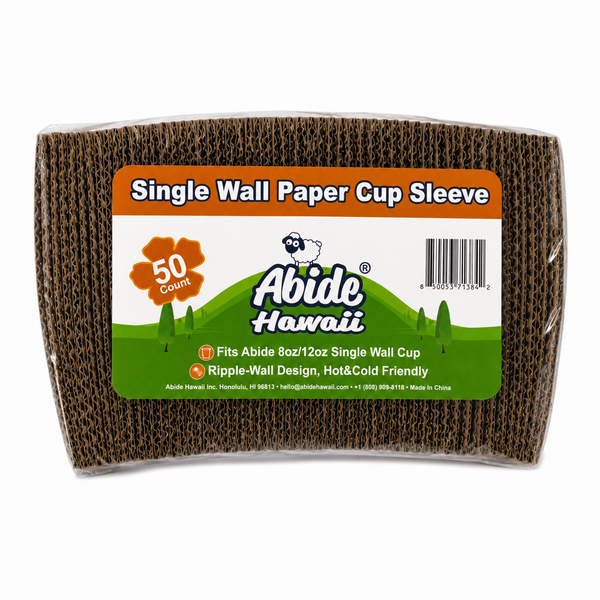 Single Wall Paper Cup Sleeves (8oz-12oz) (40PK/50CT)