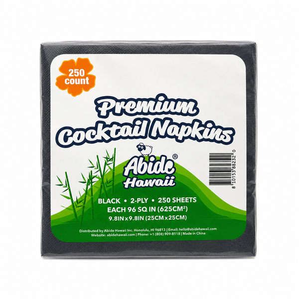 Premium Paper Cocktail Napkin - Black (4PK/250CT)
