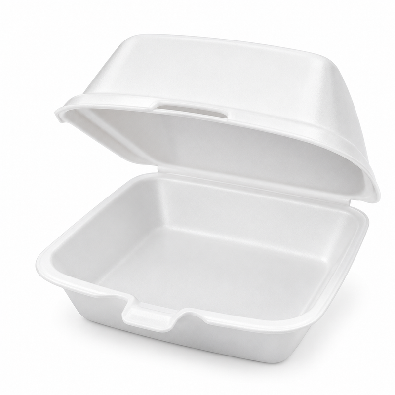 (Custom Development) Bioplastic Foam Takeout Containers, PLA-Based