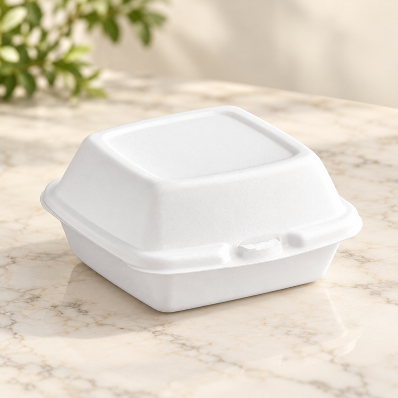 (Custom Development) Bioplastic Foam Takeout Containers, PLA-Based