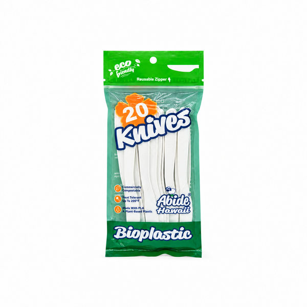 Abide PLA Knives, Bioplastic, Compostable, 20 Count