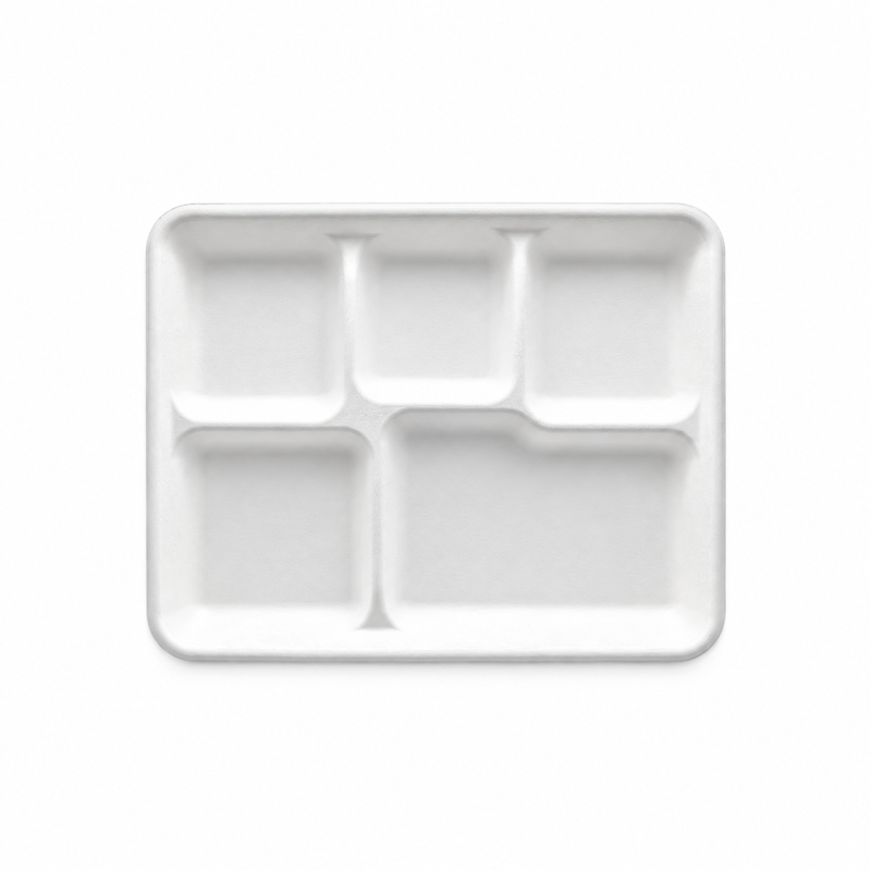 Plant Fiber Luau Plate, White