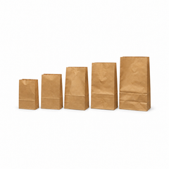 Paper Carry Out Bag – Kraft, Multiple Sizes (#2, #4, #8, #12, #20), 500CT