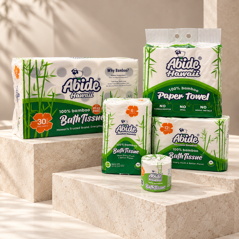 100% Bamboo (6/12/30 rolls) 2-Ply Bath Tissue, 300 sheets per roll