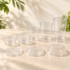 PLA Clear Poke Bowls, Plant-Based Bioplastic, 8 oz to 32 oz