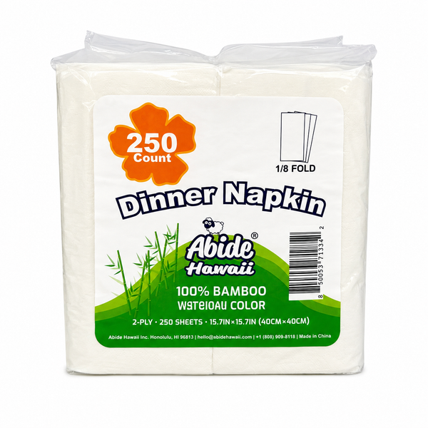 100% Bamboo Dinner Napkin - Natural (6PK/250CT)