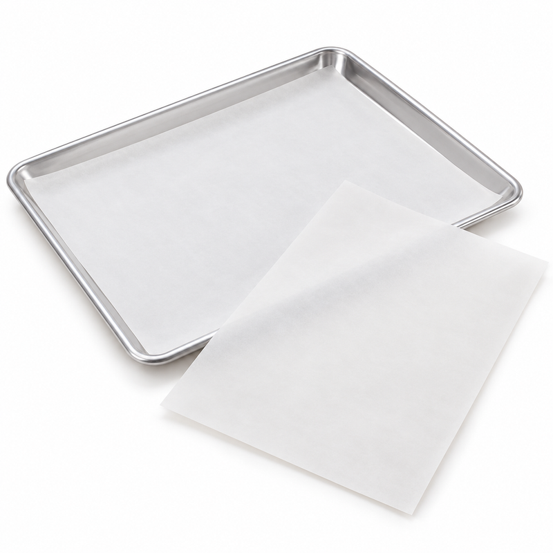 [Hawaii Foodware] 16.38 × 24.38 in Baking Paper Sheets, Silicone-Treated, Nonstick, 100 Count