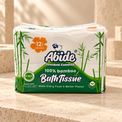 100% Bamboo 12 rolls Bath Tissue, 300 sheets per roll, 2-Ply (4PK/12RL)