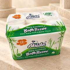 100% Bamboo 12 rolls Bath Tissue, 300 sheets per roll, 2-Ply (4PK/12RL)