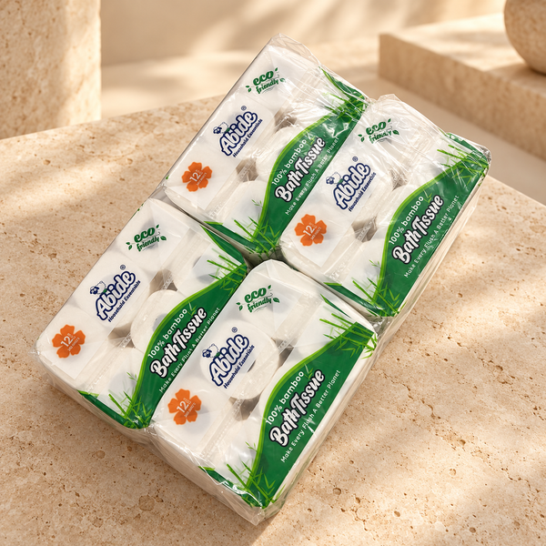 100% Bamboo 12 rolls Bath Tissue, 300 sheets per roll, 2-Ply (4PK/12RL)