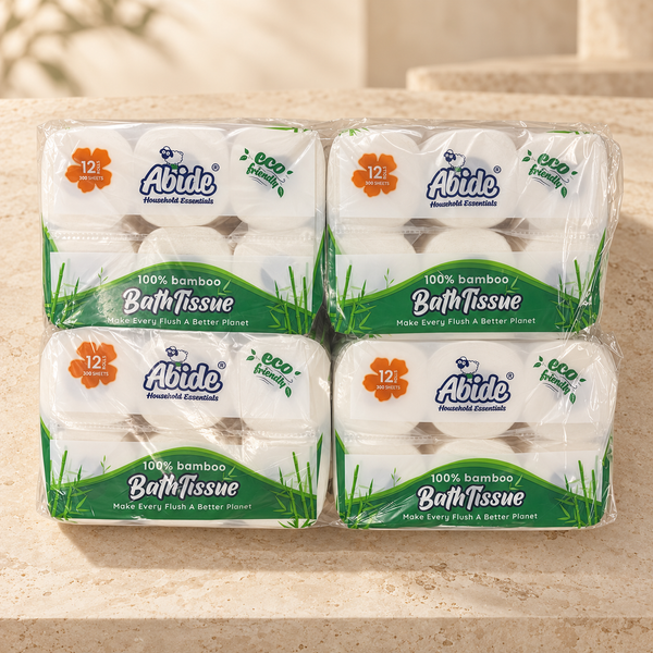 100% Bamboo 12 rolls Bath Tissue, 300 sheets per roll, 2-Ply (4PK/12RL)