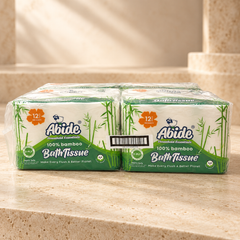 100% Bamboo 12 rolls Bath Tissue, 300 sheets per roll, 2-Ply (4PK/12RL)