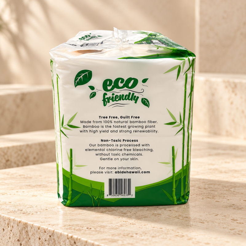 100% Bamboo 12 rolls Bath Tissue, 300 sheets per roll, 2-Ply (4PK/12RL)