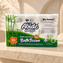 100% Bamboo 30 rolls Bath Tissue, 300 sheets per roll, 2-Ply (1PK/30RL)