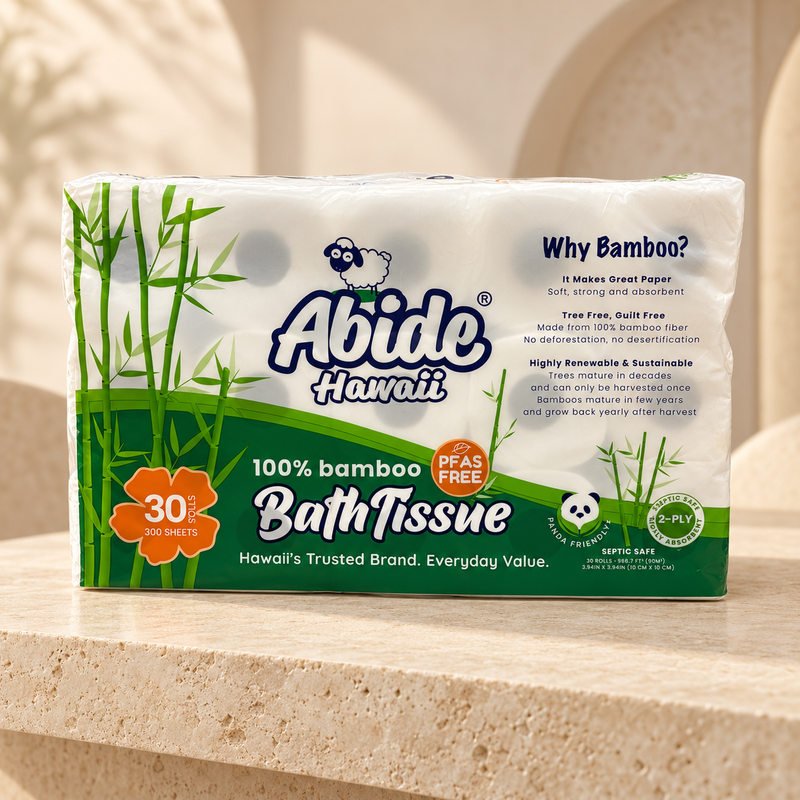 100% Bamboo 30 rolls Bath Tissue, 300 sheets per roll, 2-Ply (1PK/30RL)