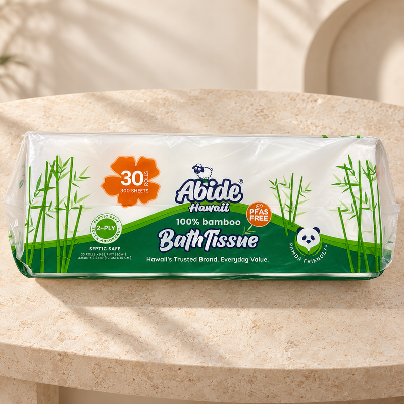 100% Bamboo 30 rolls Bath Tissue, 300 sheets per roll, 2-Ply (1PK/30RL)