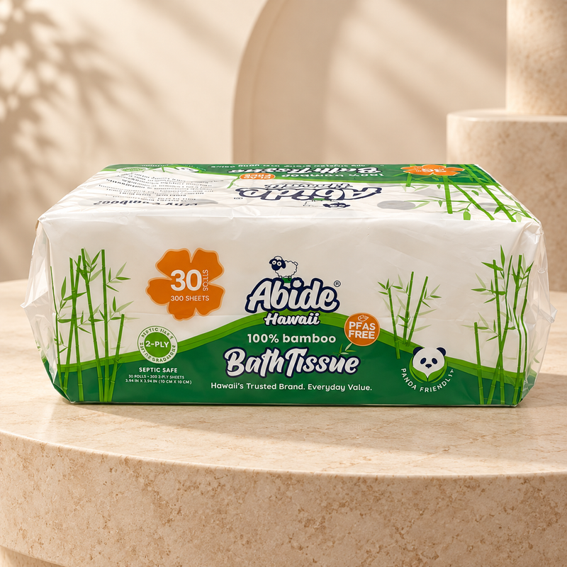 100% Bamboo 30 rolls Bath Tissue, 300 sheets per roll, 2-Ply (1PK/30RL)