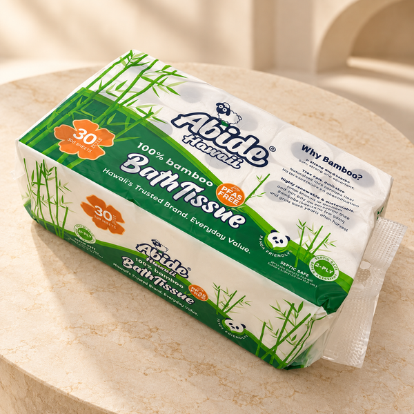 100% Bamboo 30 rolls Bath Tissue, 300 sheets per roll, 2-Ply (1PK/30RL)