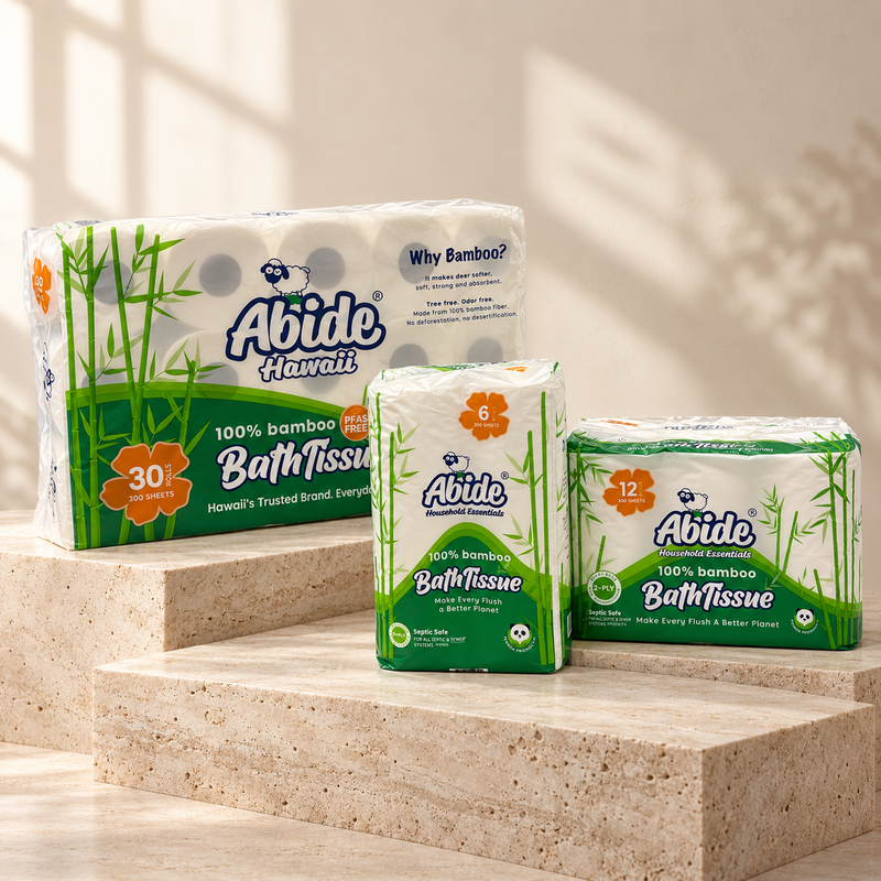 100% Bamboo (6/12/30 rolls) 2-Ply Bath Tissue, 300 sheets per roll