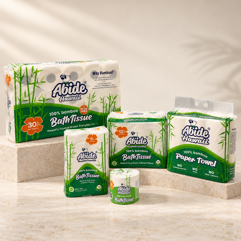 100% Bamboo (6/12/30 rolls) 2-Ply Bath Tissue, 300 sheets per roll