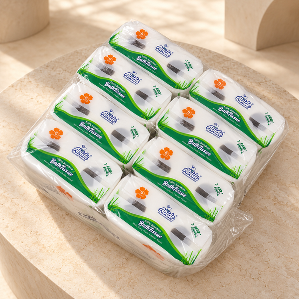 100% Bamboo Bath Tissue, 6 rolls, 300 sheets per roll, 2-Ply (8PK/6RL)