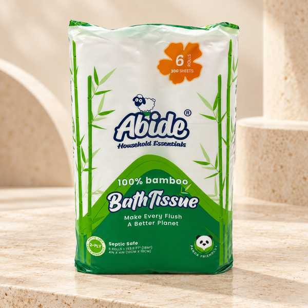 100% Bamboo Bath Tissue, 6 rolls, 300 sheets per roll, 2-Ply (8PK/6RL)