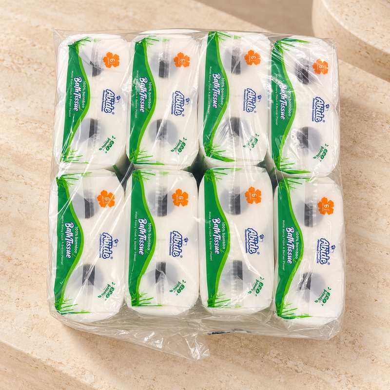 100% Bamboo Bath Tissue, 6 rolls, 300 sheets per roll, 2-Ply (8PK/6RL)