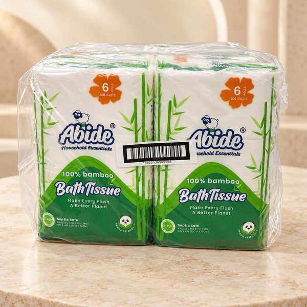 100% Bamboo Bath Tissue, 6 rolls, 300 sheets per roll, 2-Ply (8PK/6RL)