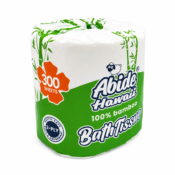 Bamboo Fiber 2-Ply Bath Tissue 300Sheets & 550sheets Roll, White Color, PFAS-Free, Compostable