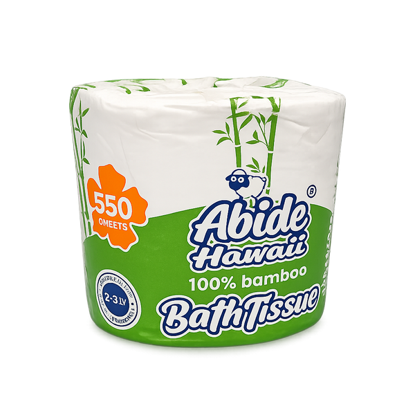 Bamboo Fiber 2-Ply Bath Tissue 300Sheets & 550sheets Roll, White Color, PFAS-Free, Compostable