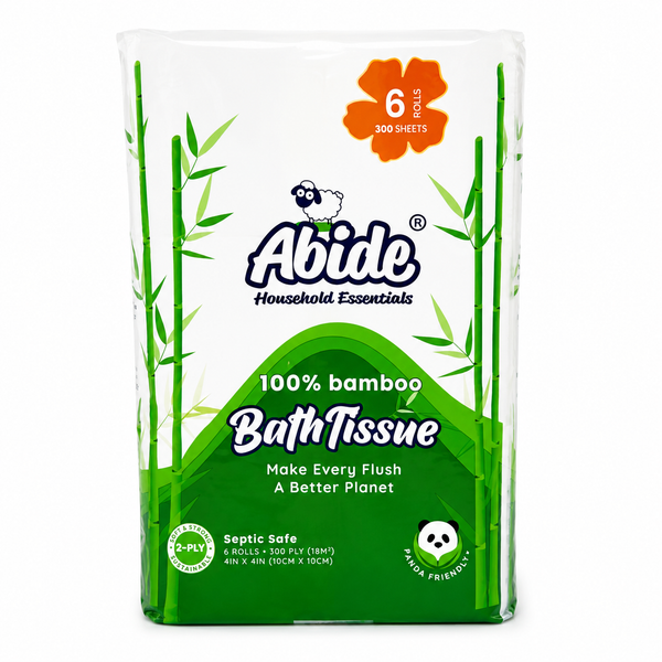 Bamboo Fiber 2-Ply Bath Tissue, 300 sheets per roll (6/12/30 rolls)