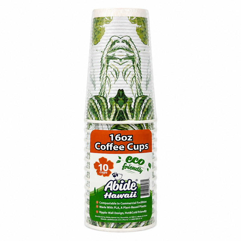 Paper Ripple Wall Cup 16oz, Monstera (20PK/10CT)