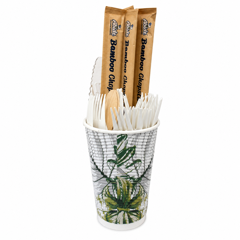 Paper Ripple Wall Cup 16oz, Monstera (20PK/10CT)